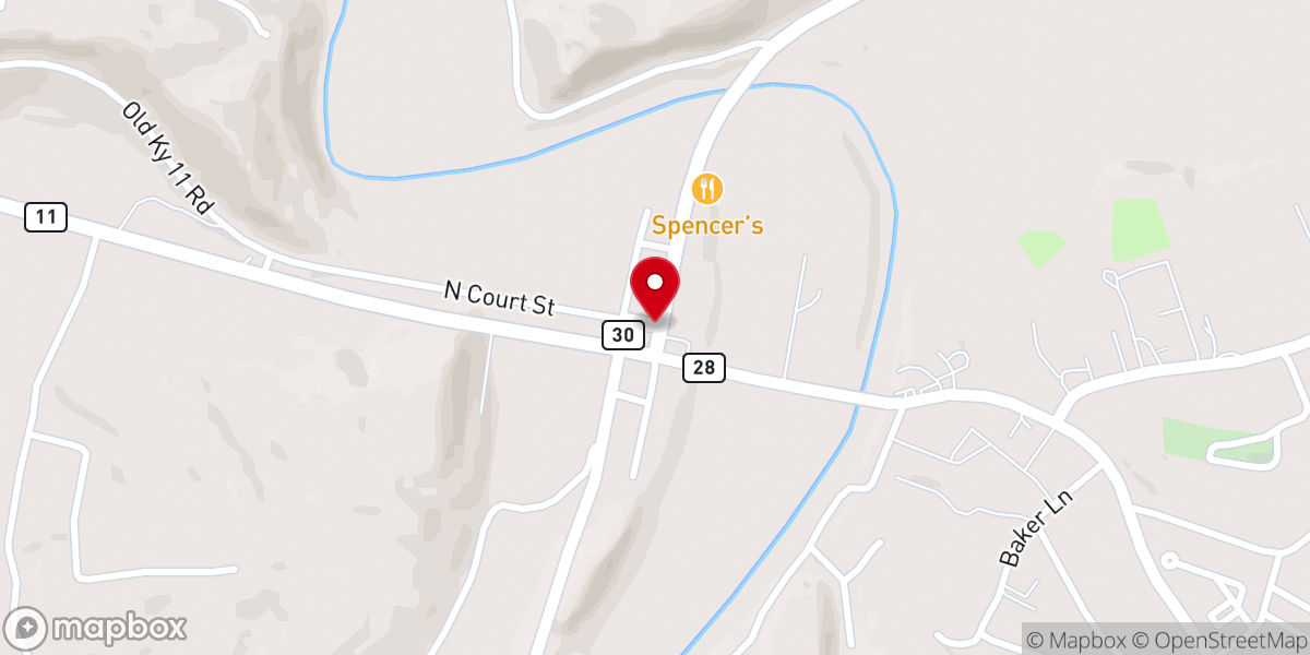 Map showing location of Royal Oak Baptist Church