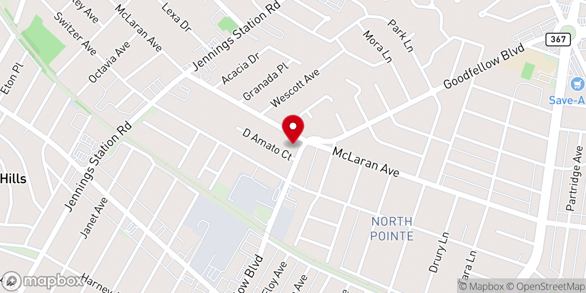 Map showing location of New NorthSide Baptist Church