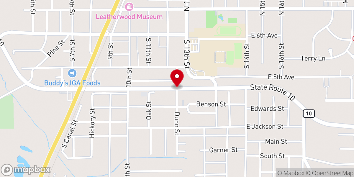 Map showing location of Light House Church of Oakdale