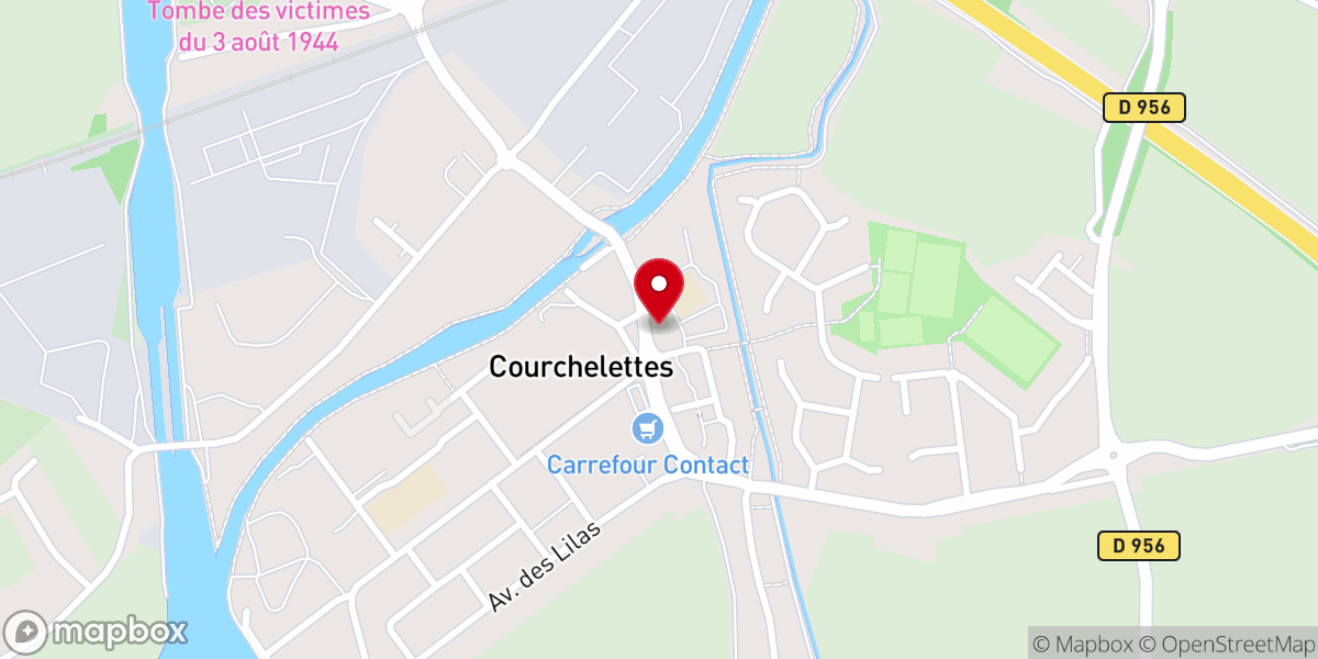 Map showing location of Église catholique Sainte-Jeanne-d'Arc à Courchelettes