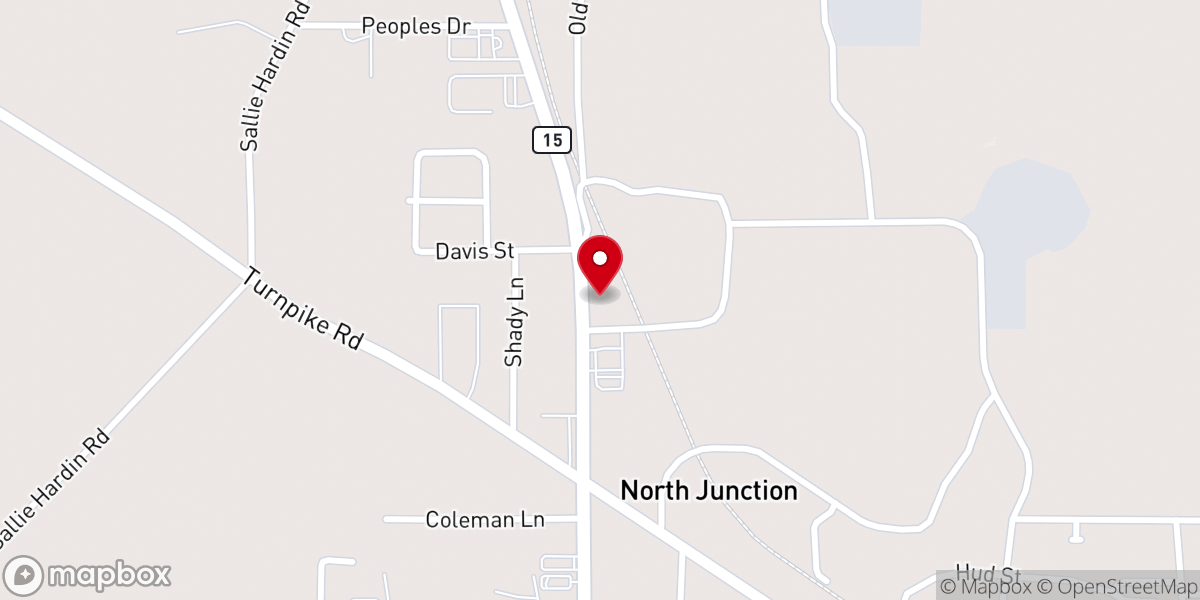 Map showing location of Pontotoc County Baptist Association