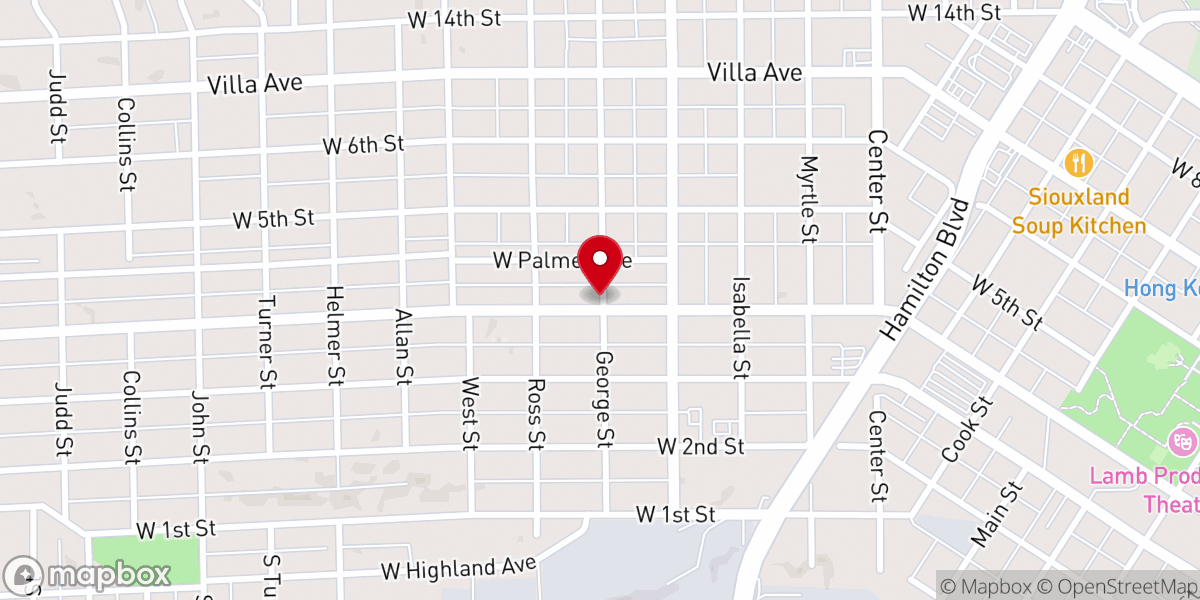 Map showing location of New Creations Ministries