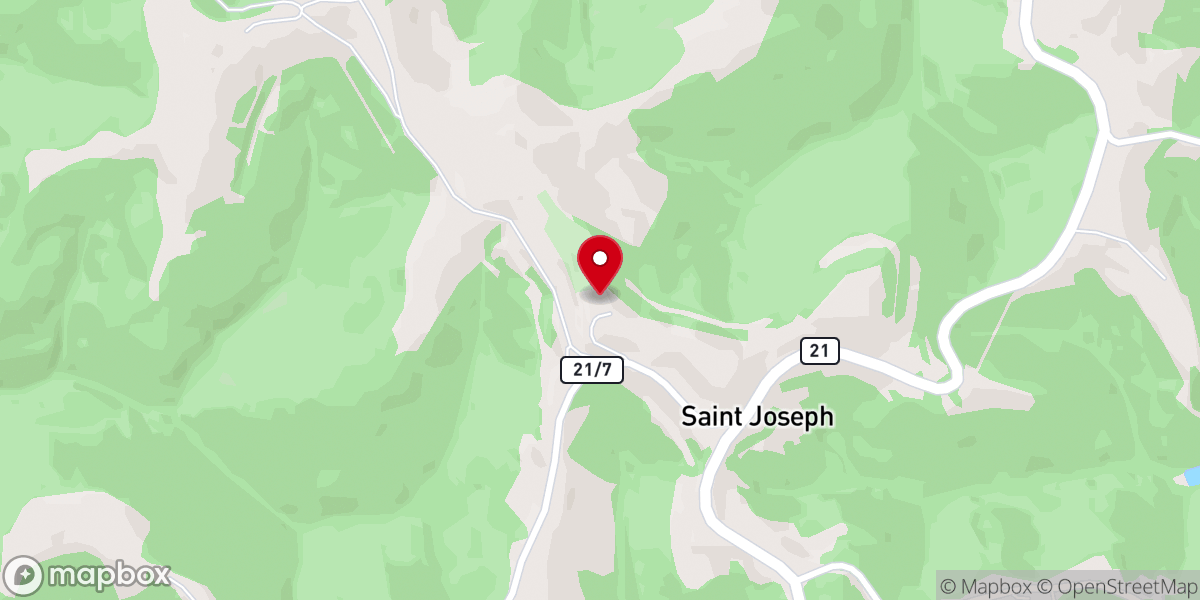 Map showing location of Saint Josephs Catholic Church