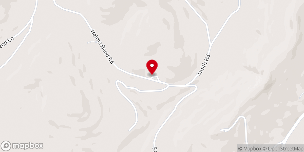 Map showing location of Caney Fork Missionary Baptist Church