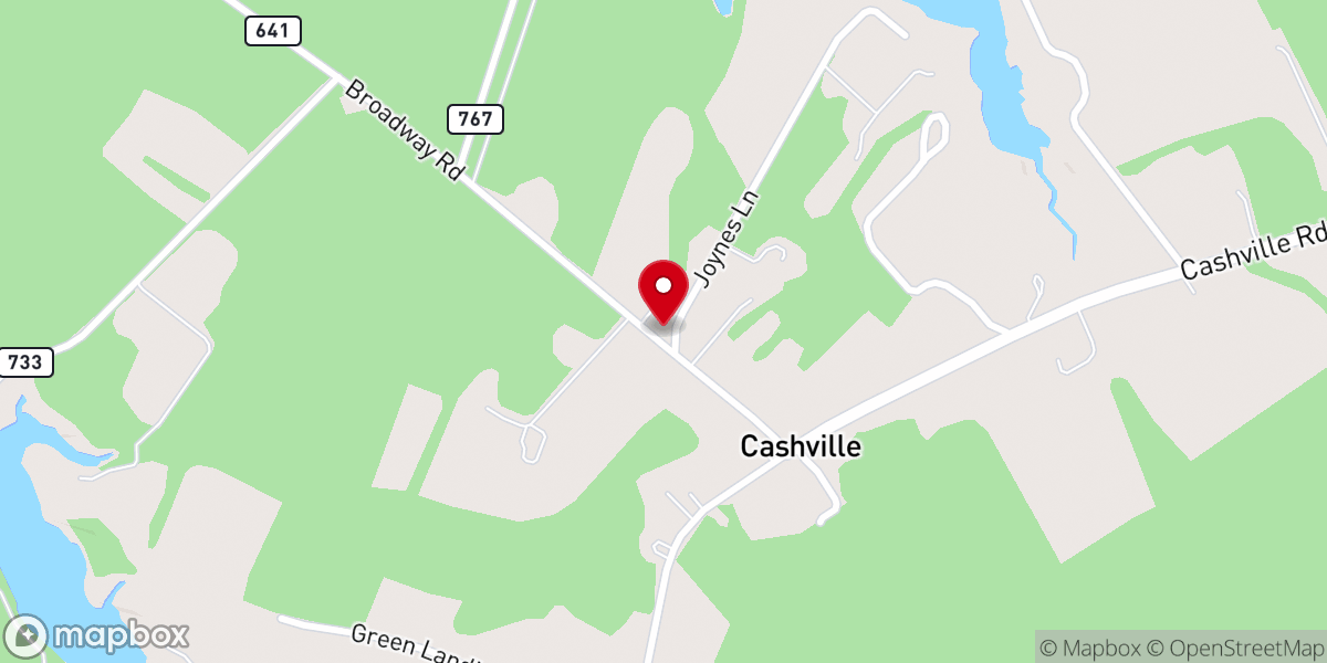 Map showing location of Broadway Baptist Church