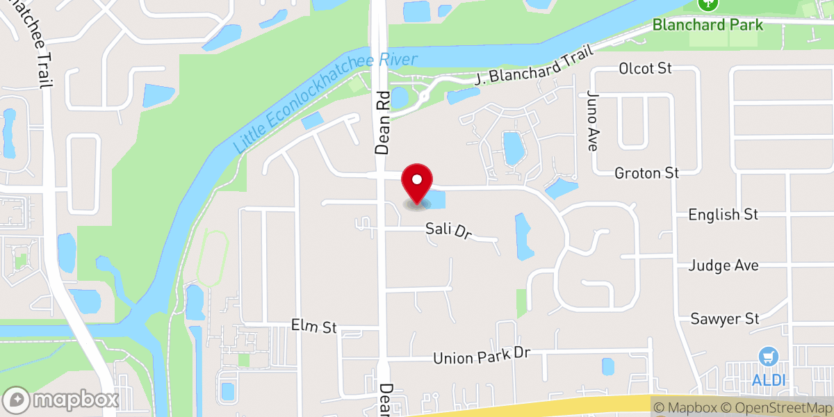 Map showing location of Union Park Christian Church