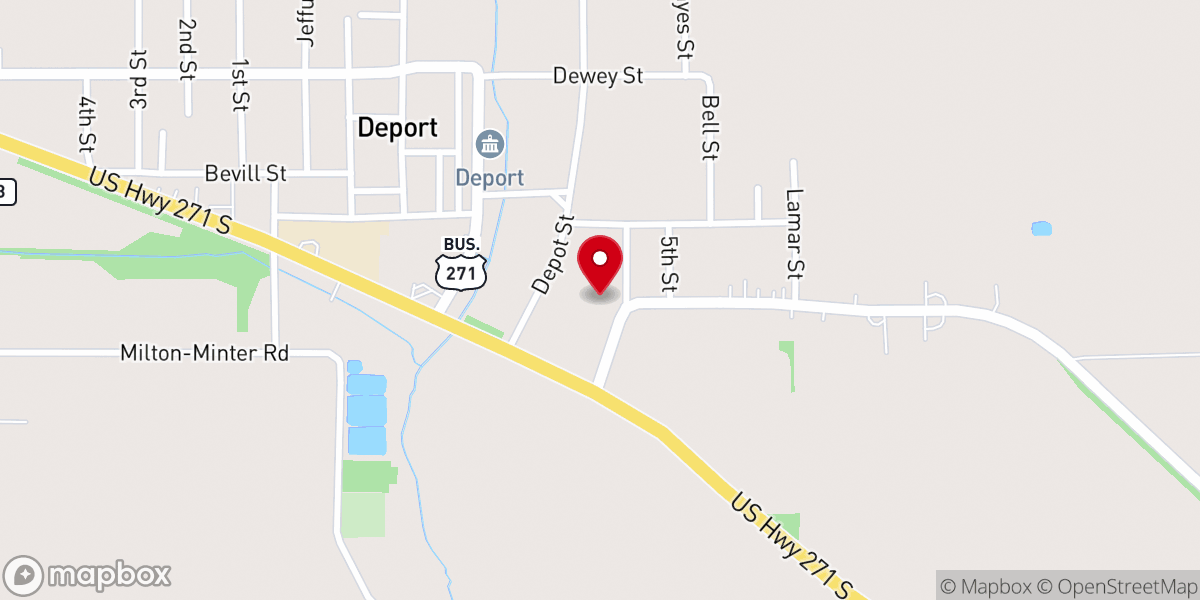 Map showing location of Faith Baptist Church