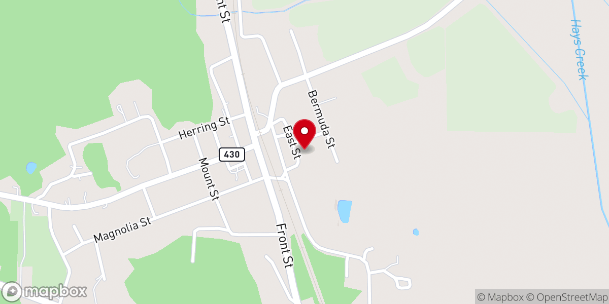Map showing location of Vaiden Methodist Church