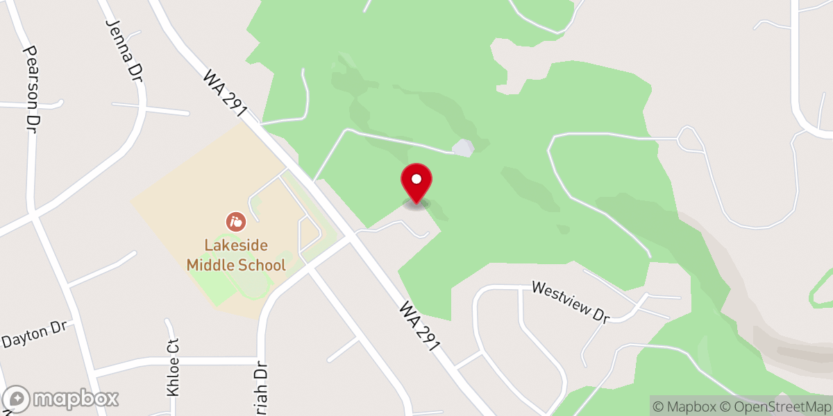 Map showing location of Our Lady of the Lake Catholic Church