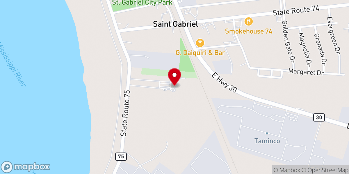 Map showing location of Saint Gabriel Catholic Church