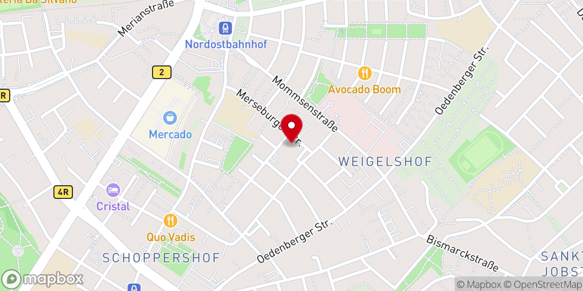 Map showing location of Kath. Pfarramt Allerheiligen Nürnberg