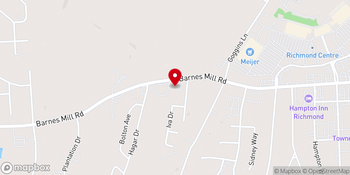Map showing location of Saint Thomas Lutheran Church