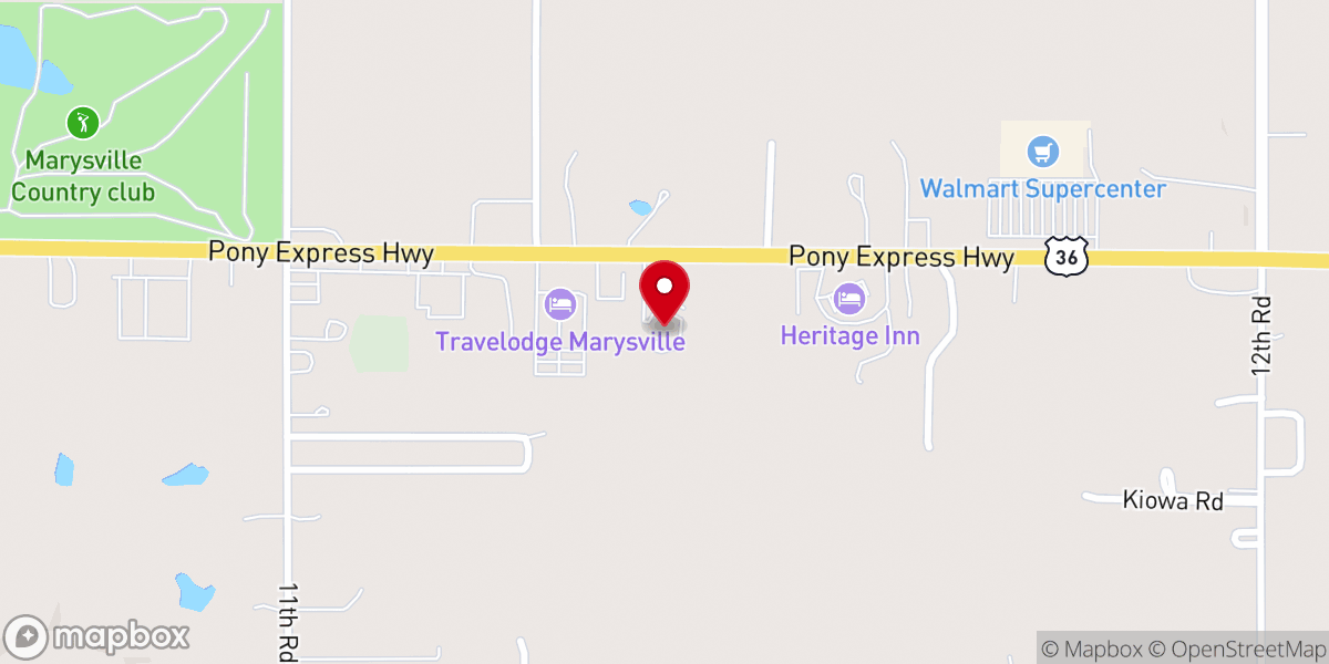 Map showing location of New Hope Church