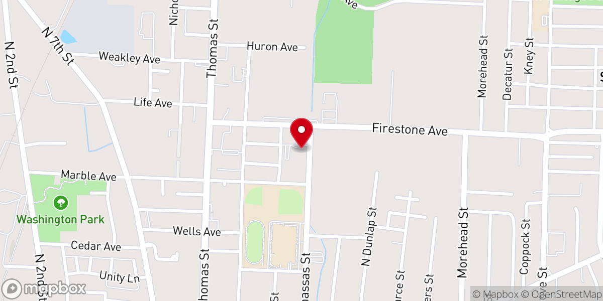 Map showing location of Grace Baptist Church