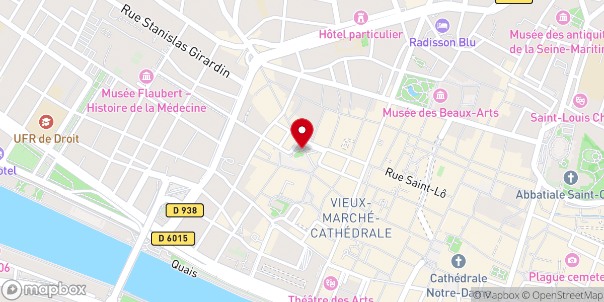 Map showing location of Paroisse catholique Notre-Dame de Rouen Centre