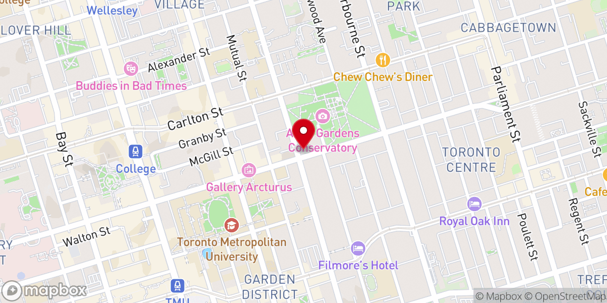 Map showing location of Jarvis Street Baptist Church