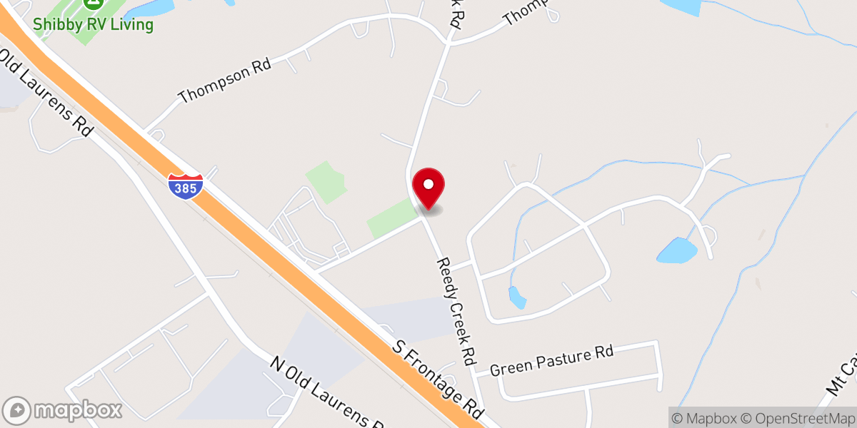 Map showing location of New Harmony Church