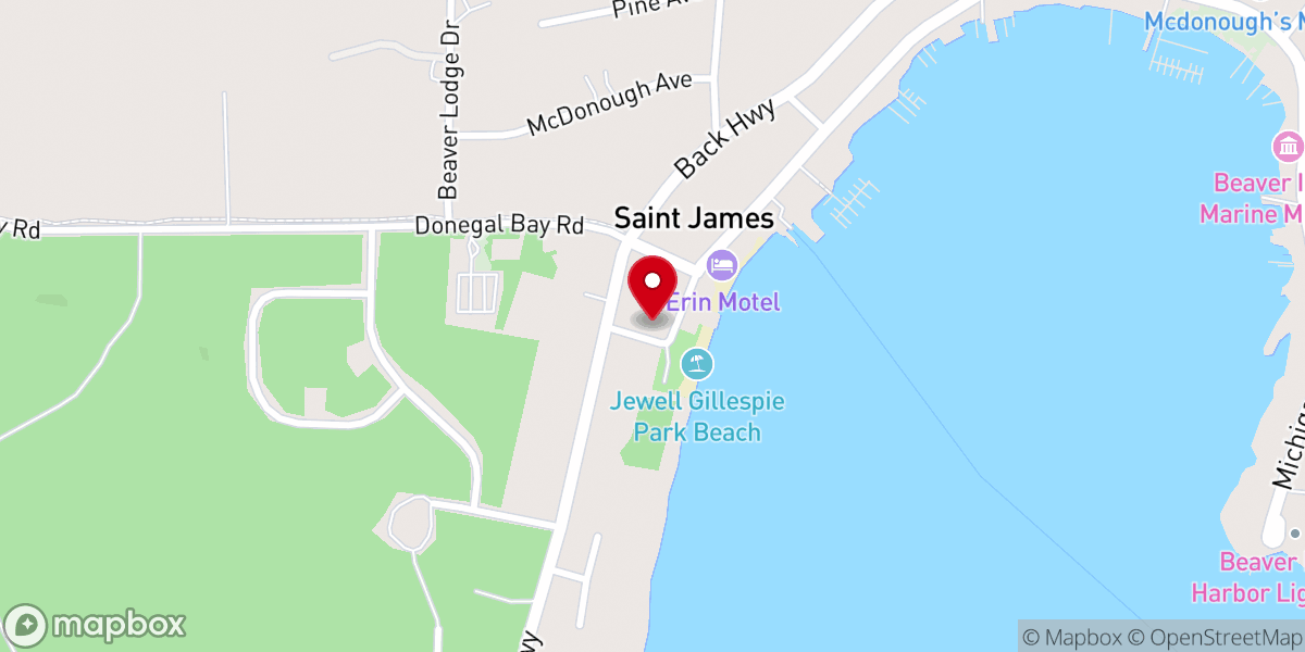 Map showing location of Holy Cross Parish Hall