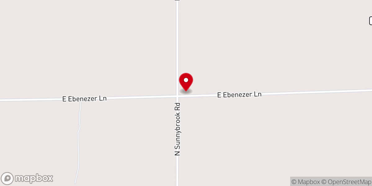 Map showing location of Ebenezer Church