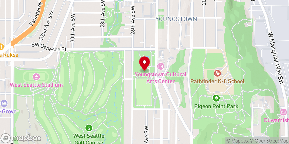 Map showing location of Emerald City Baptist Church