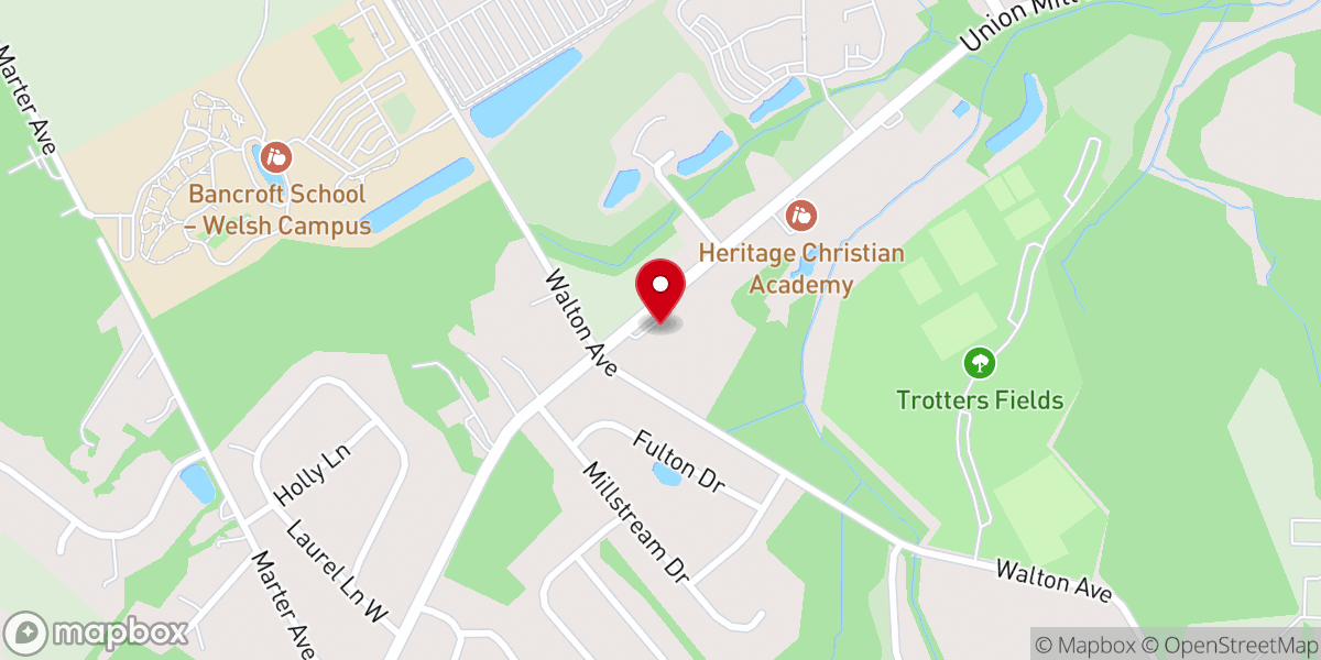Map showing location of Village Presbyterian Church