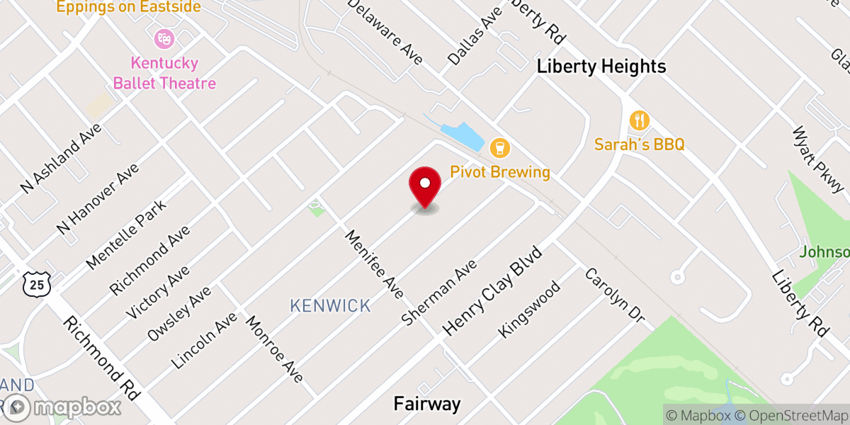 Map showing location of Blessed Hope Baptist Church