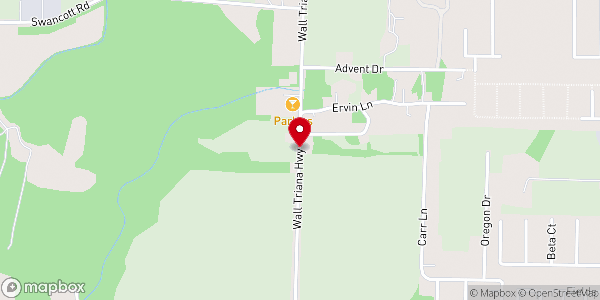 Map showing location of Little Zion Baptist Church