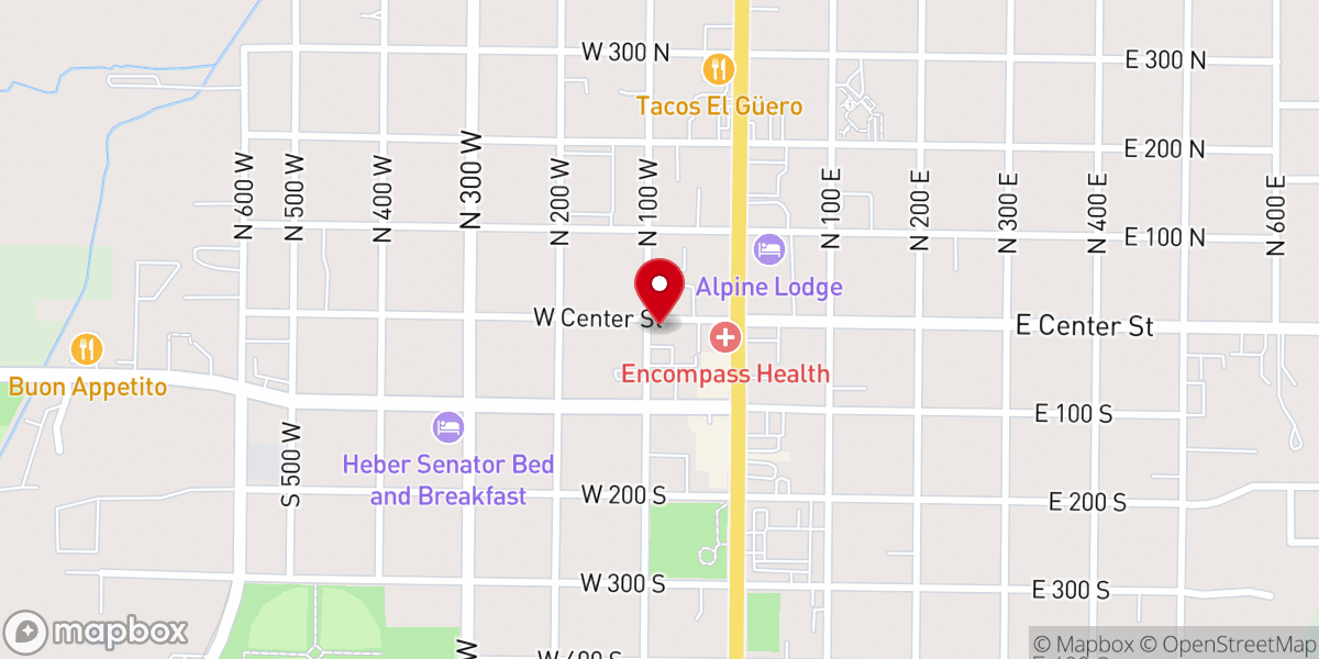 Map showing location of Saint Lawrence Catholic Church, Heber City