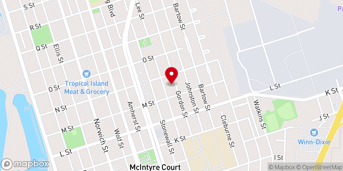 Map showing location of Gordon Street Church of God
