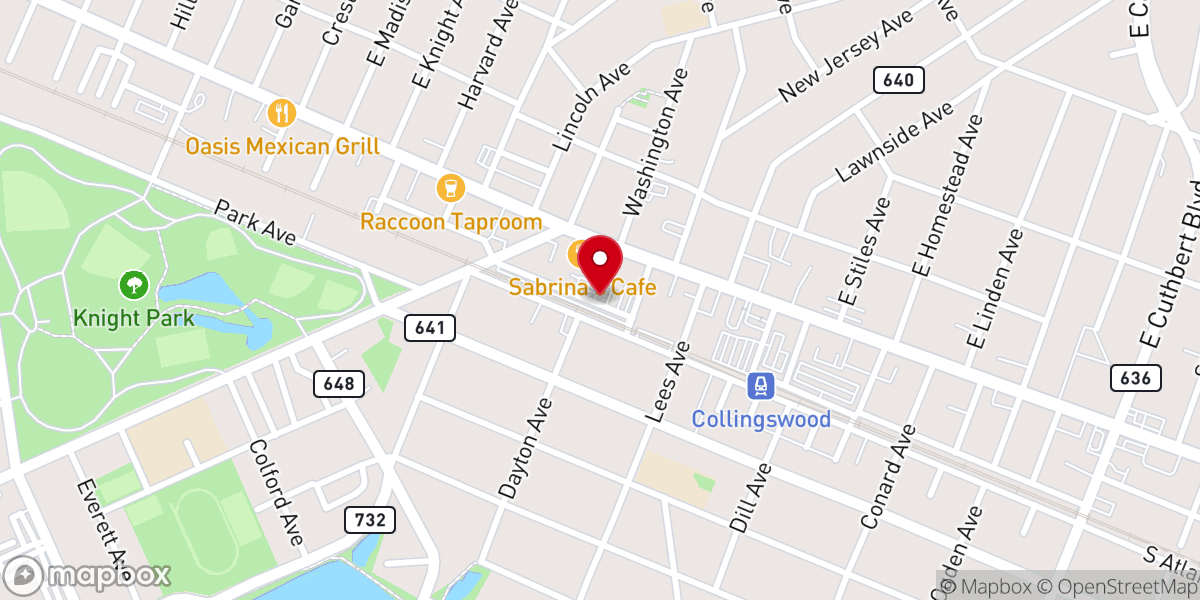 Map showing location of Collingswood Farmers' Market