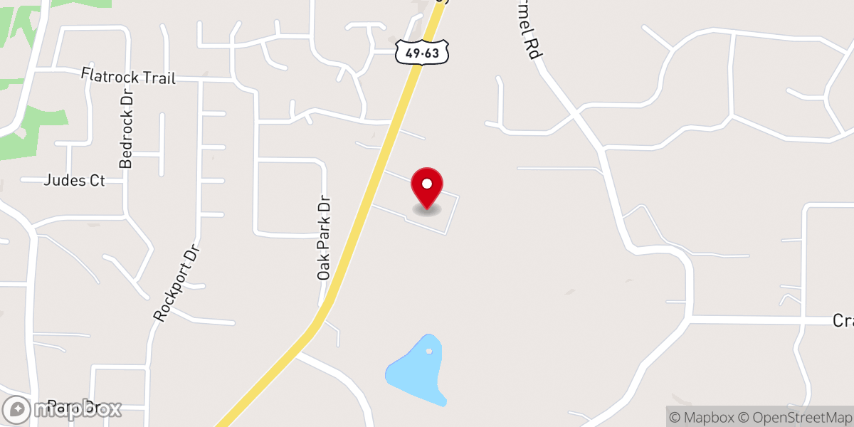 Map showing location of Valley View Church of Christ