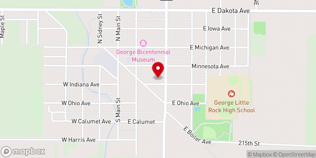 Map showing location of Tabernacle Baptist Church