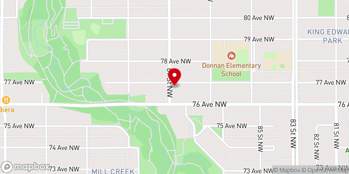 Map showing location of New Hope Church