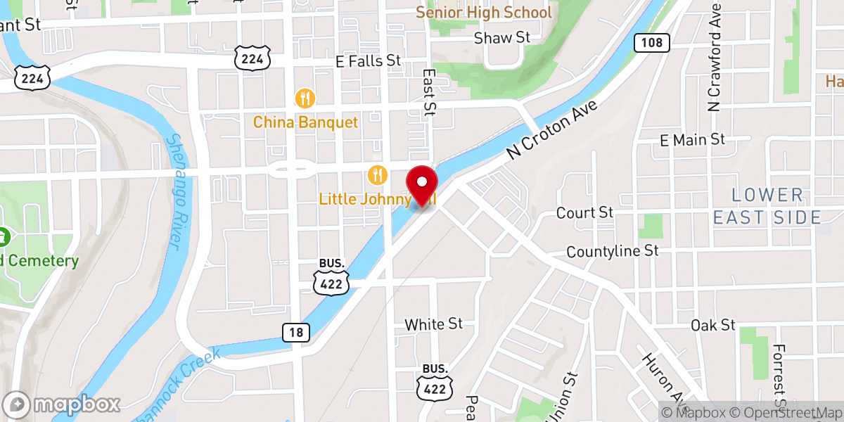 Map showing location of City Rescue Mission