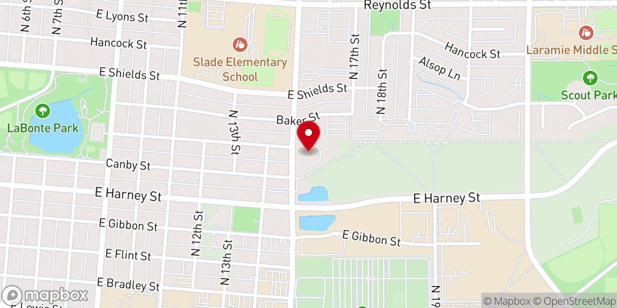 Map showing location of The Church of Pentecost USA Inc. PIWC-Wyoming