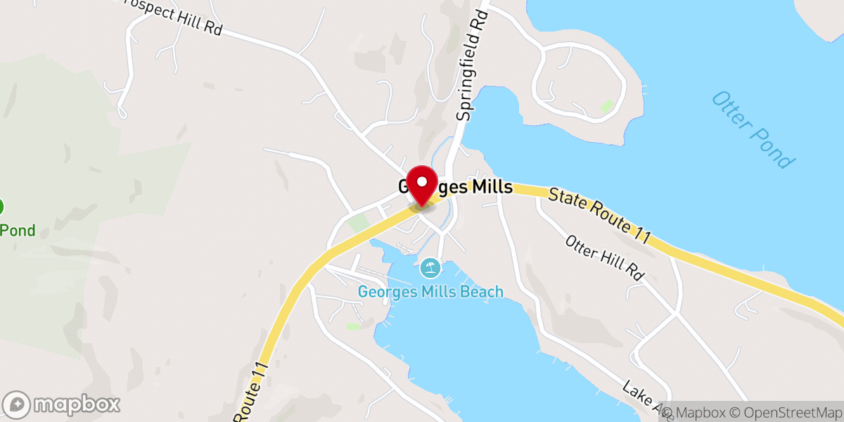Map showing location of Georges Mills