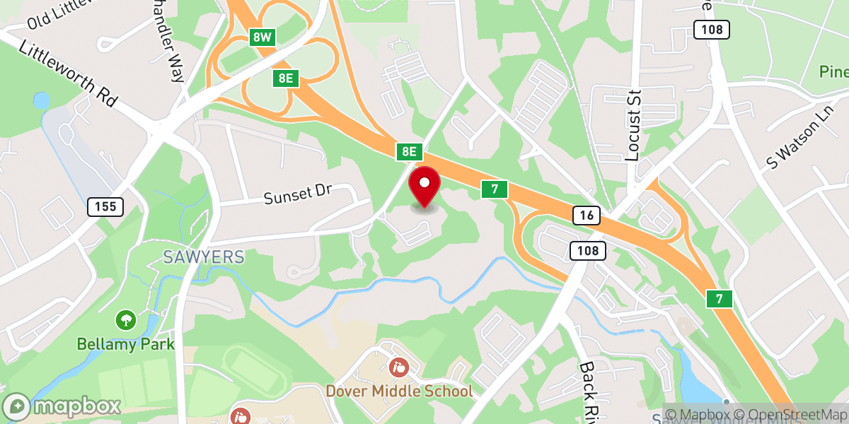 Map showing location of St. John's United Methodist Church