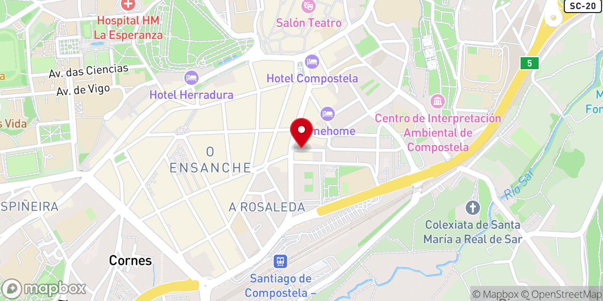 Map showing location of Iglesia Evangelica Buenas Noticias - Santiago De Compostela