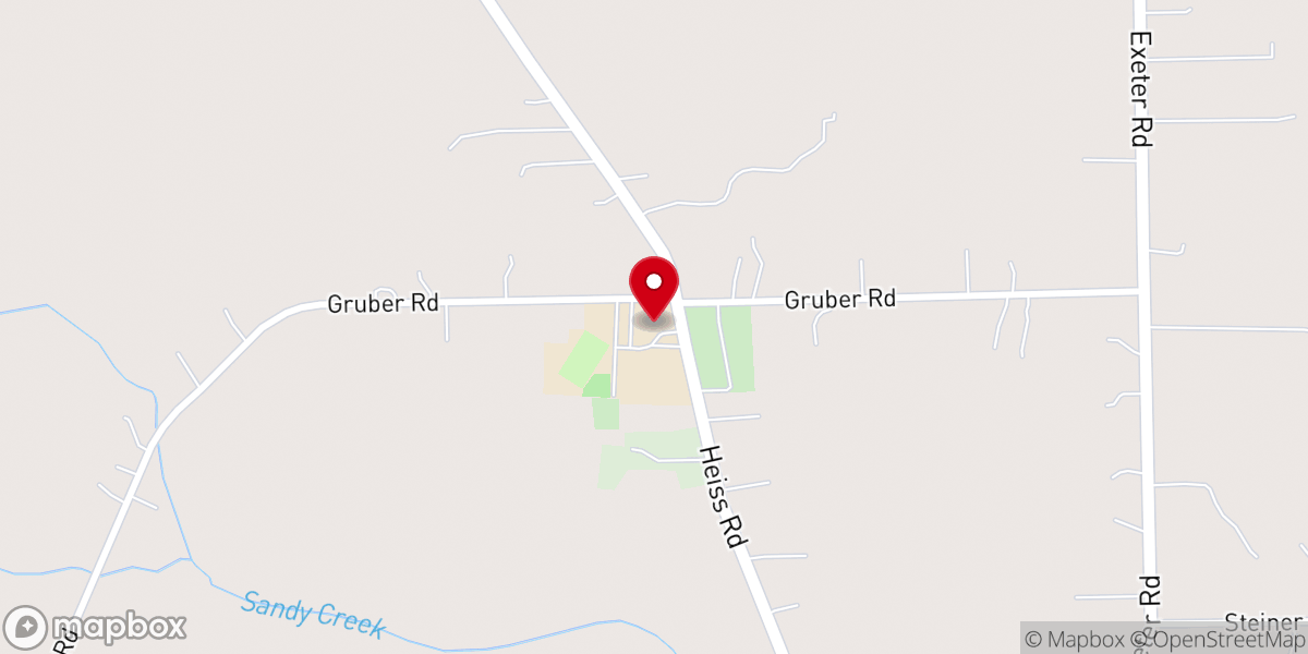 Map showing location of Holy Ghost Lutheran Church