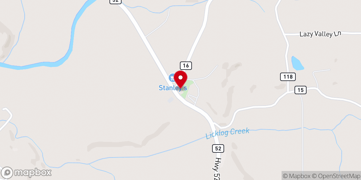 Map showing location of Cartecay United Methodist Church