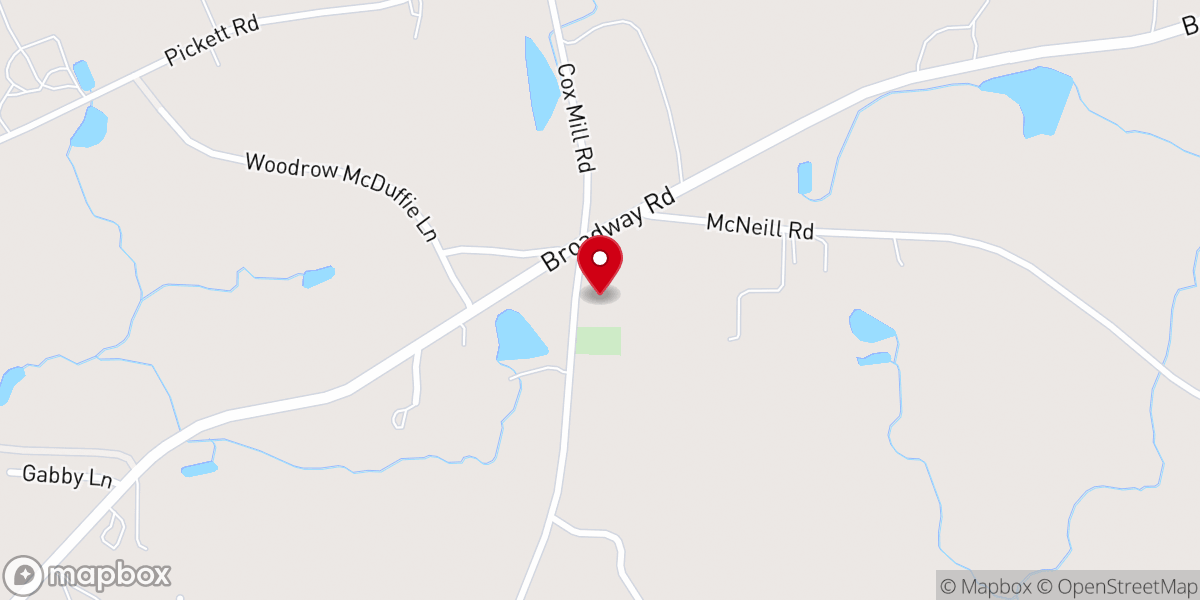 Map showing location of Love Grove AME Zion Church