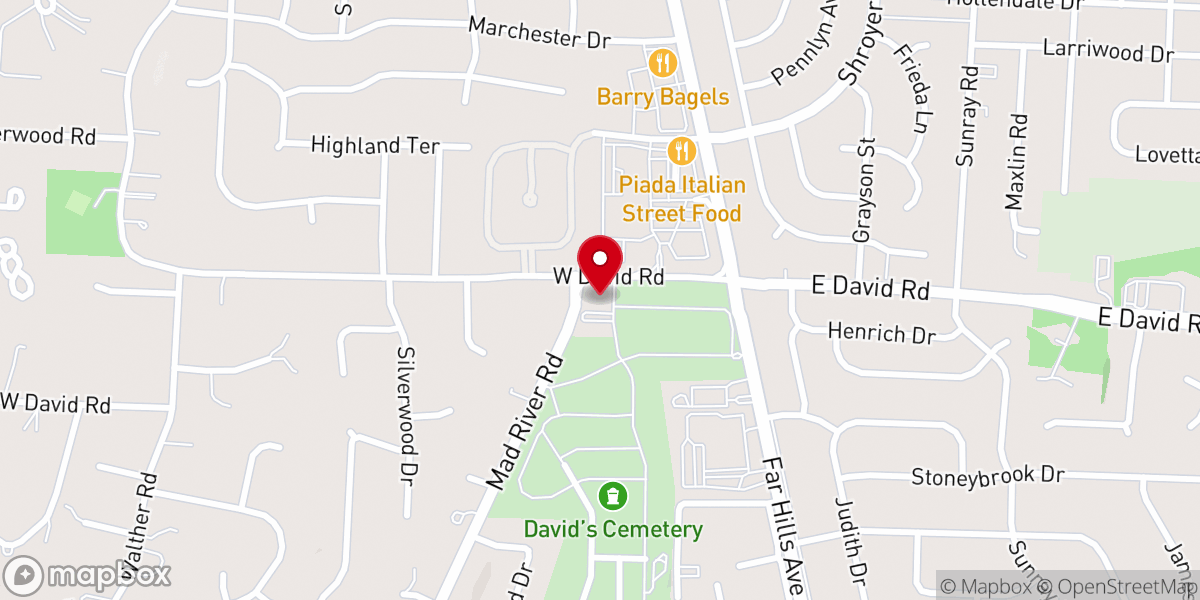 Map showing location of David's United Church of Christ