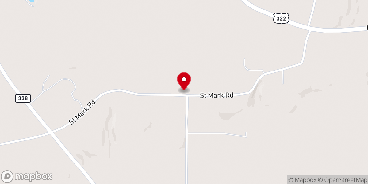 Map showing location of St. Mark's Memorial Chapel