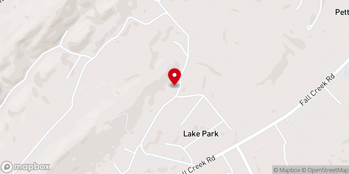Map showing location of Emory Church