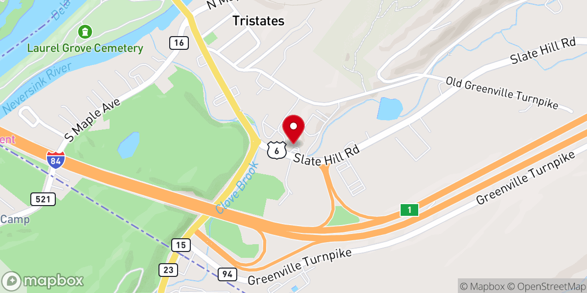 Map showing location of First Assembly of God Church - Food Distribution Center
