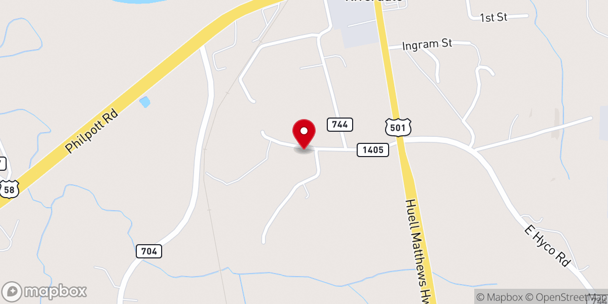 Map showing location of Memorial Baptist Church