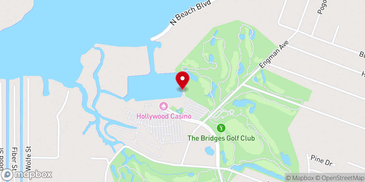 Map showing location of Pontoon Boats and Wave Runner rentals at Bay St Louis