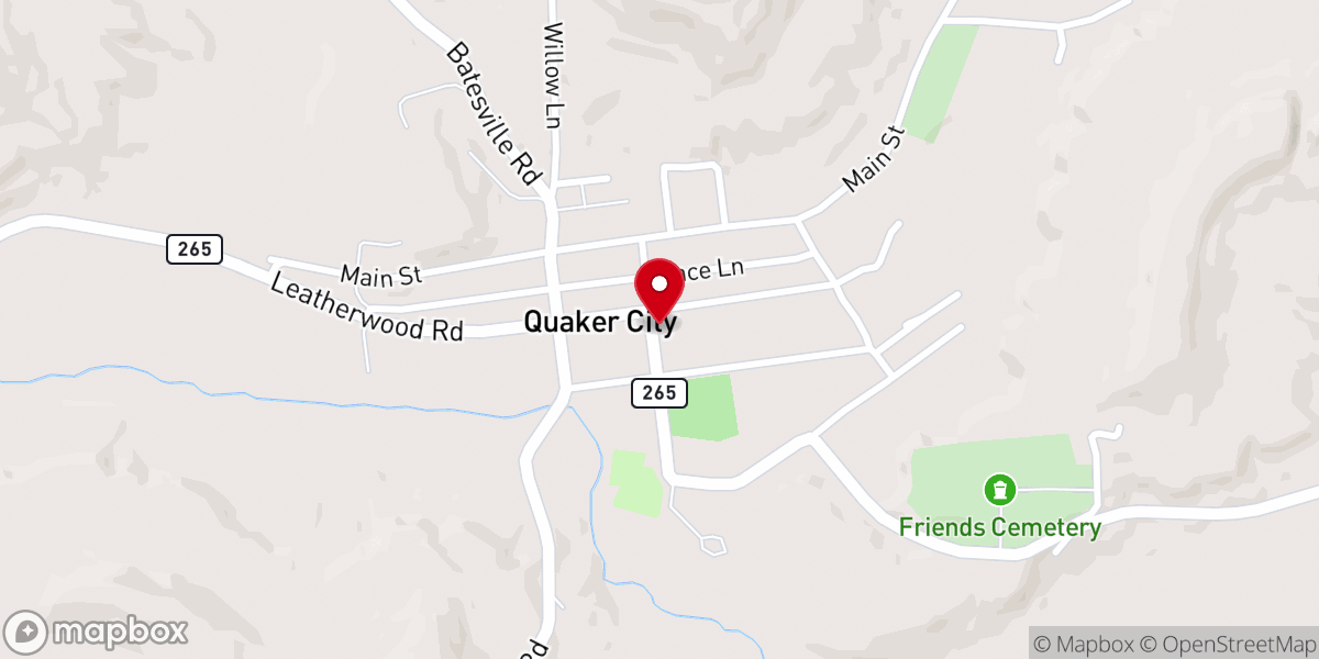 Map showing location of Central Christian Church