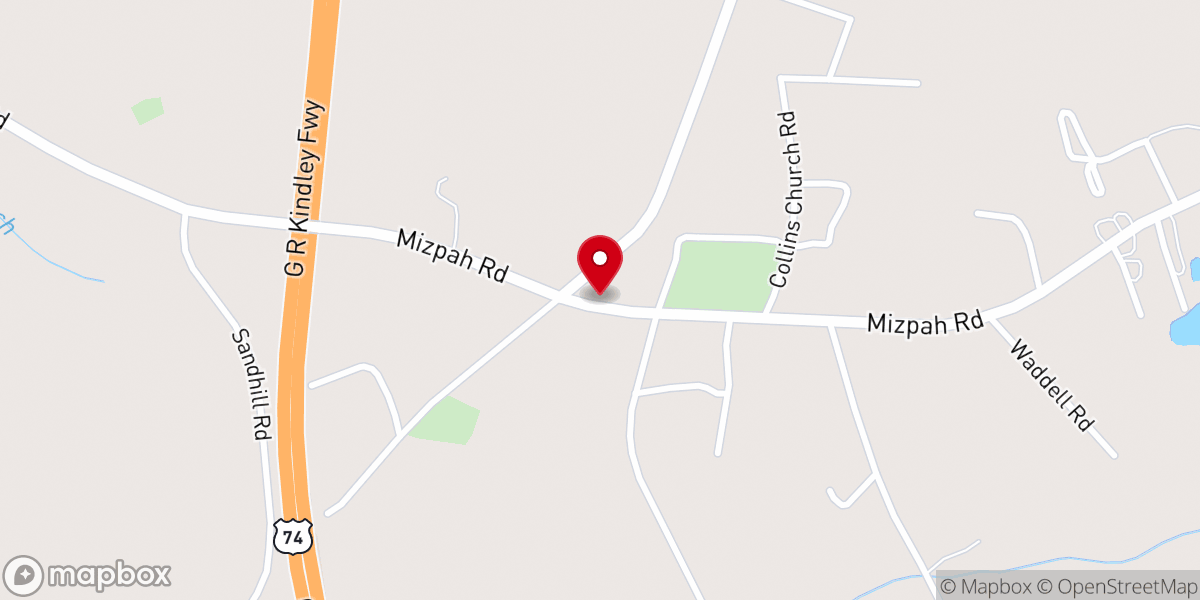 Map showing location of Ashley Chapel Community