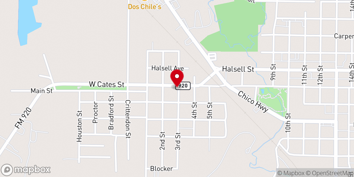Map showing location of Twinhills Assembly of God Church